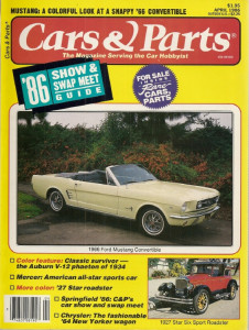 CARS & PARTS 1986 APR - 66 MUSTANG, 34 AUBURN PHAETON, 27 STAR, 64 NEW YORKER